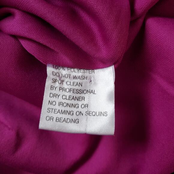 Ieena Mac Duggal Long Formal Evening Dress One Shoulder 26588 Orchid Size 4 NWT - Picture 12 of 13